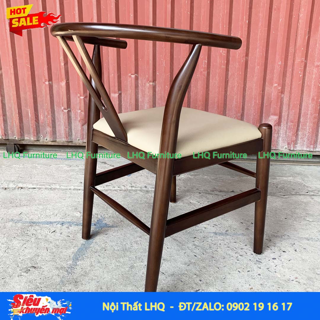 Bộ bàn ghế ăn Wishbone 4 ghế gỗ cao su tự nhiên
