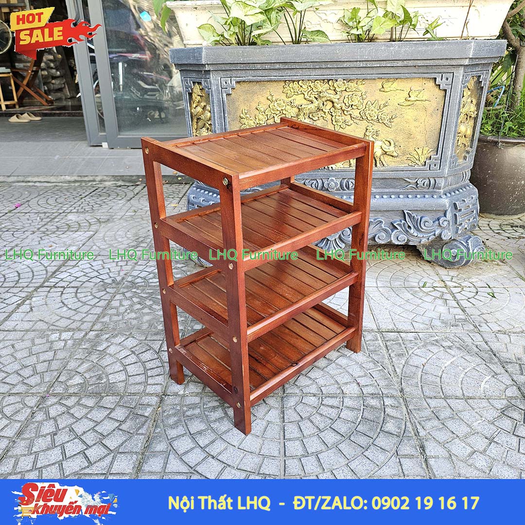 Kệ Để Giày Dép Gỗ 4 Tầng Rộng 45cm | Nội Thất LHQ