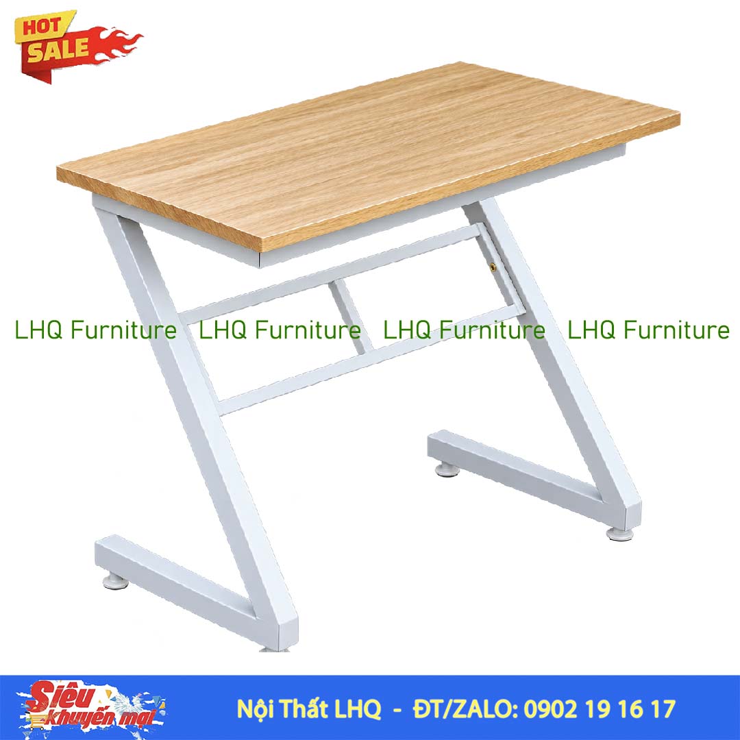 Bàn chân sắt chữ Z 1m gỗ MDF – Thiết kế gọn gàng, hiện đại