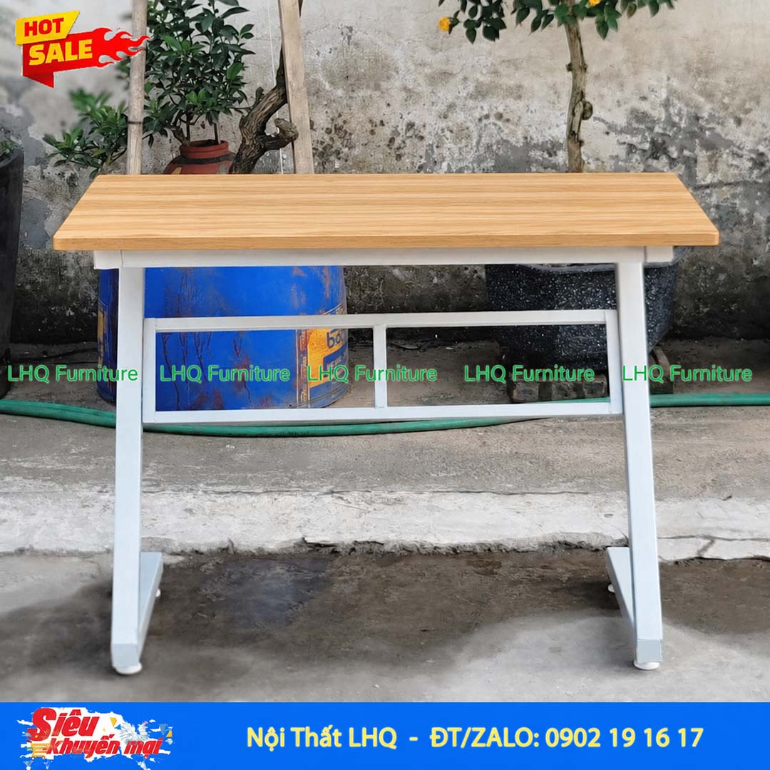 Bàn chân sắt chữ Z 1m gỗ MDF – Thiết kế gọn gàng, hiện đại