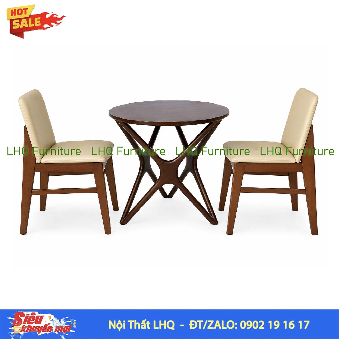 Bộ Bàn 2 Ghế Obama – Bàn Chân Sao 60cm