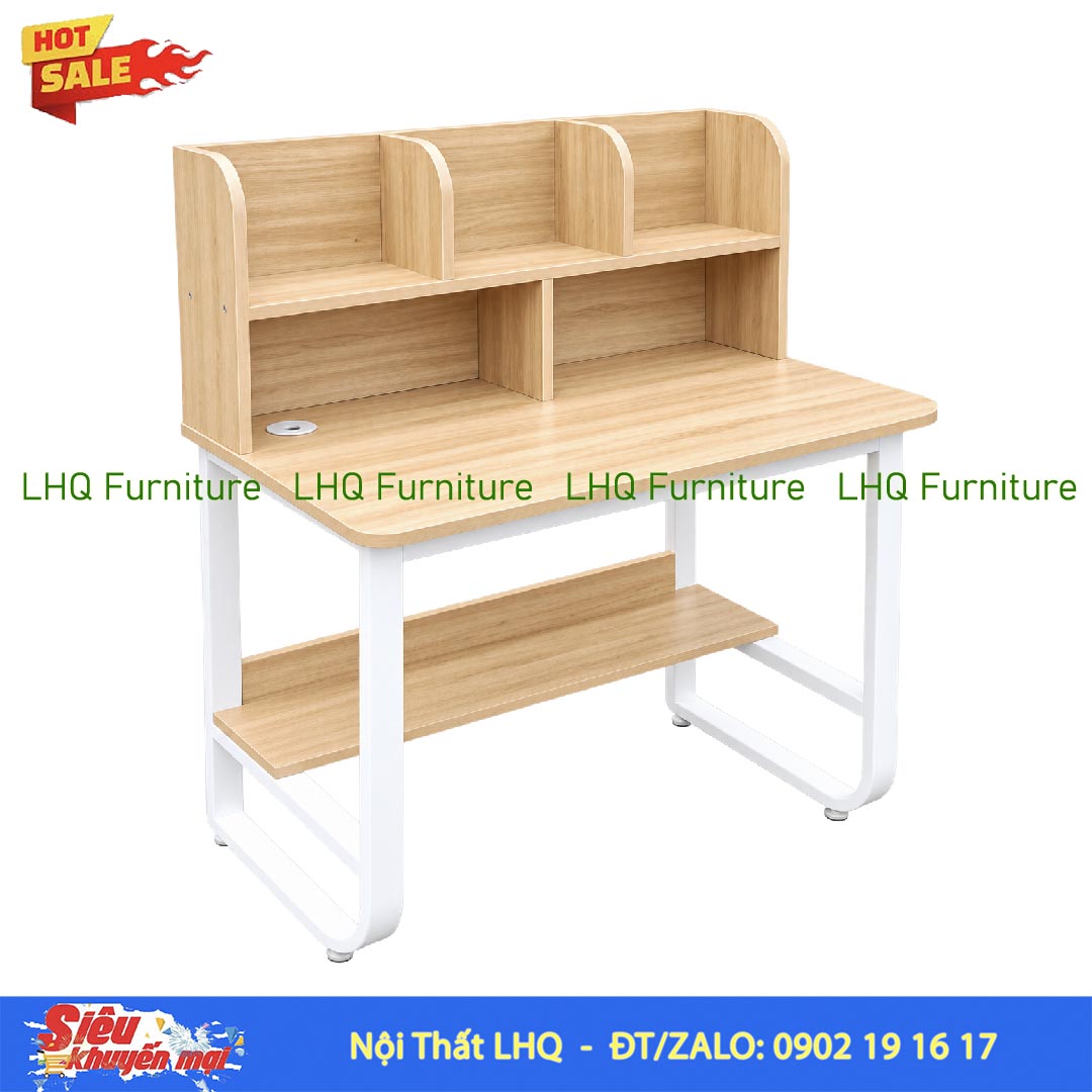 Bàn Giá Sách U Thấp 1m MDF Khung Sắt | Nội Thất LHQ