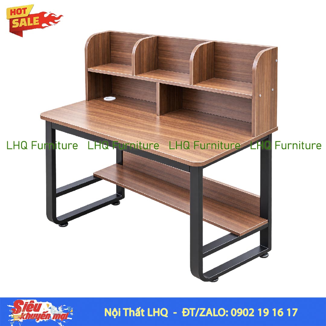 Bàn Giá Sách U Thấp 1m MDF Khung Sắt | Nội Thất LHQ