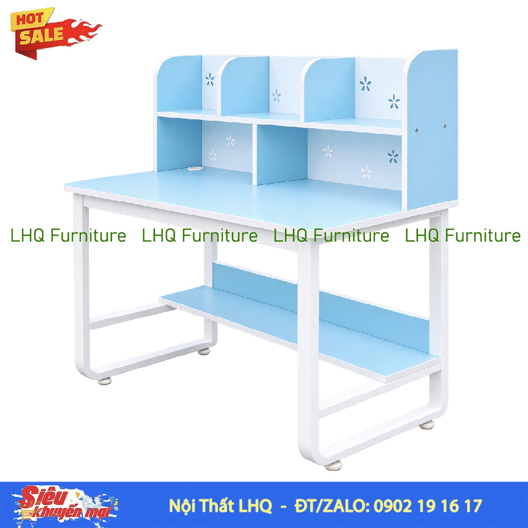Bàn Giá Sách U Thấp 1m MDF Khung Sắt | Nội Thất LHQ
