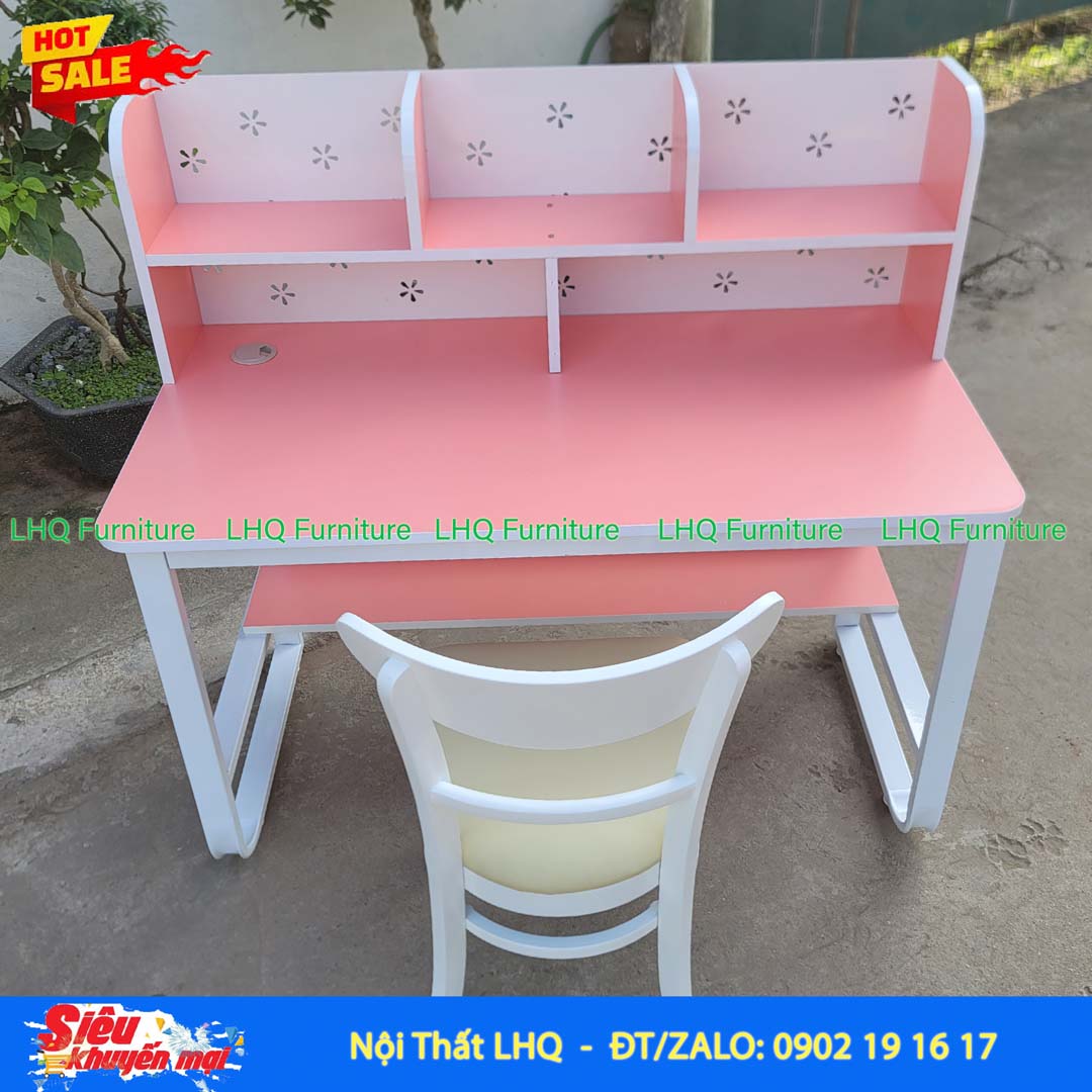 Bàn giá sách U thấp 1m2 – Kích thước 60x120x114cm