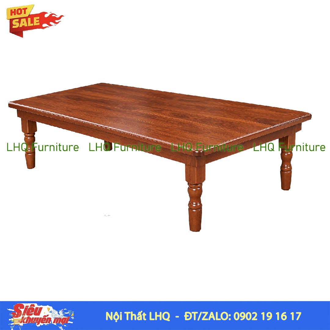 Bàn Trà Nhật Chân Tiện 70x1m2 Gỗ Cao Su | LHQ