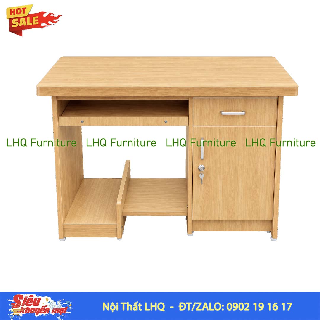 Bàn vi tính rộng 1m gỗ MDF – Thiết kế tháo ráp tiện lợi