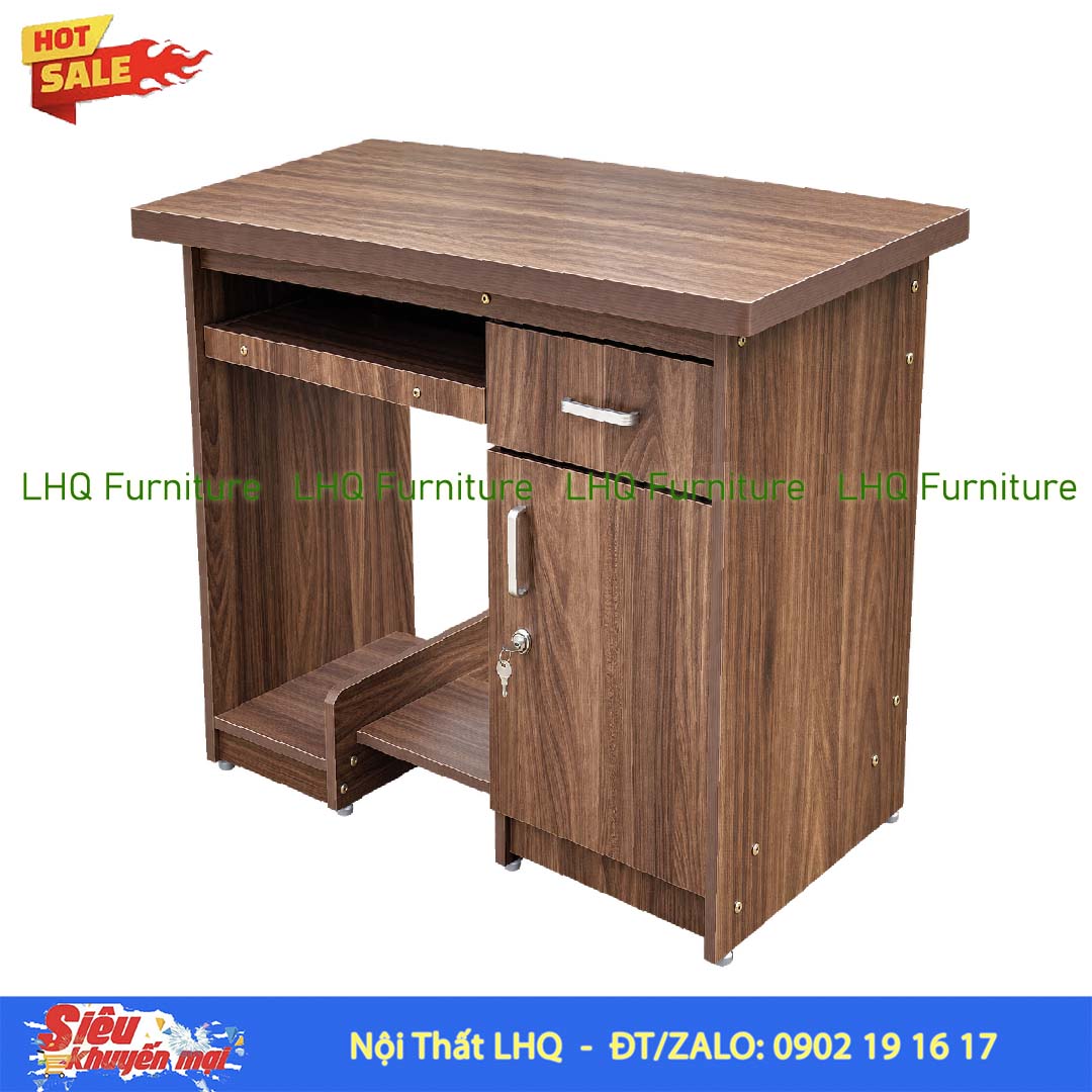 Bàn vi tính rộng 1m gỗ MDF – Thiết kế tháo ráp tiện lợi