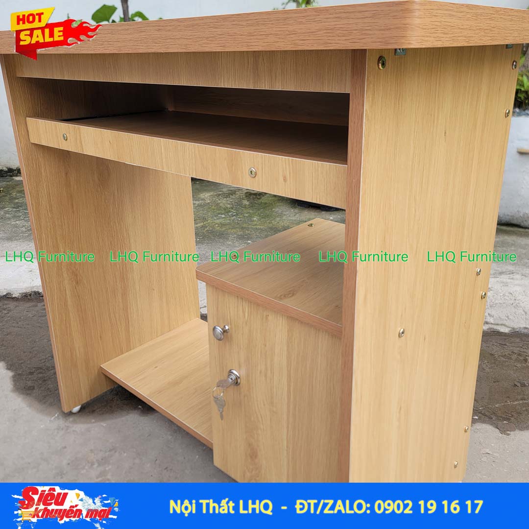 Bàn vi tính rộng 80 – Gỗ MDF, thiết kế tháo ráp tiện lợi
