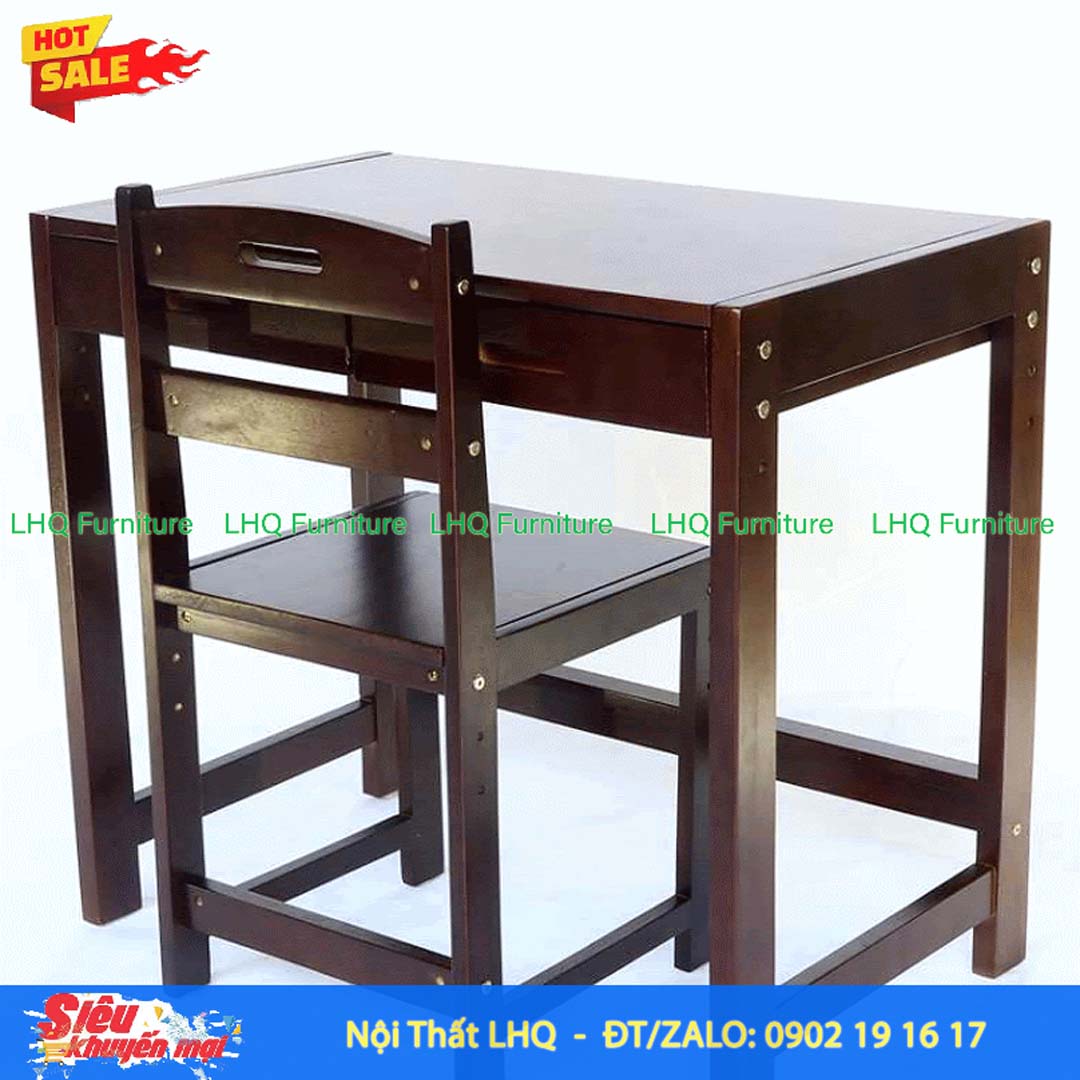 Bộ Bàn Ghế Học Sinh Gỗ Cao Su Tự Nhiên | Bền Đẹp, Chắc Chắn