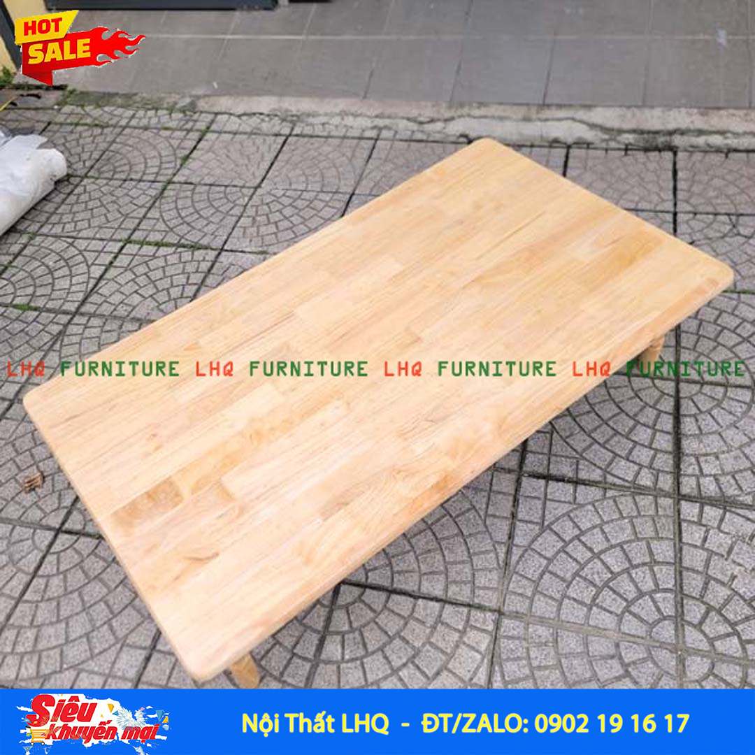 Bàn Trà Nhật Chân Tiện 70x1m2 Gỗ Cao Su | LHQ