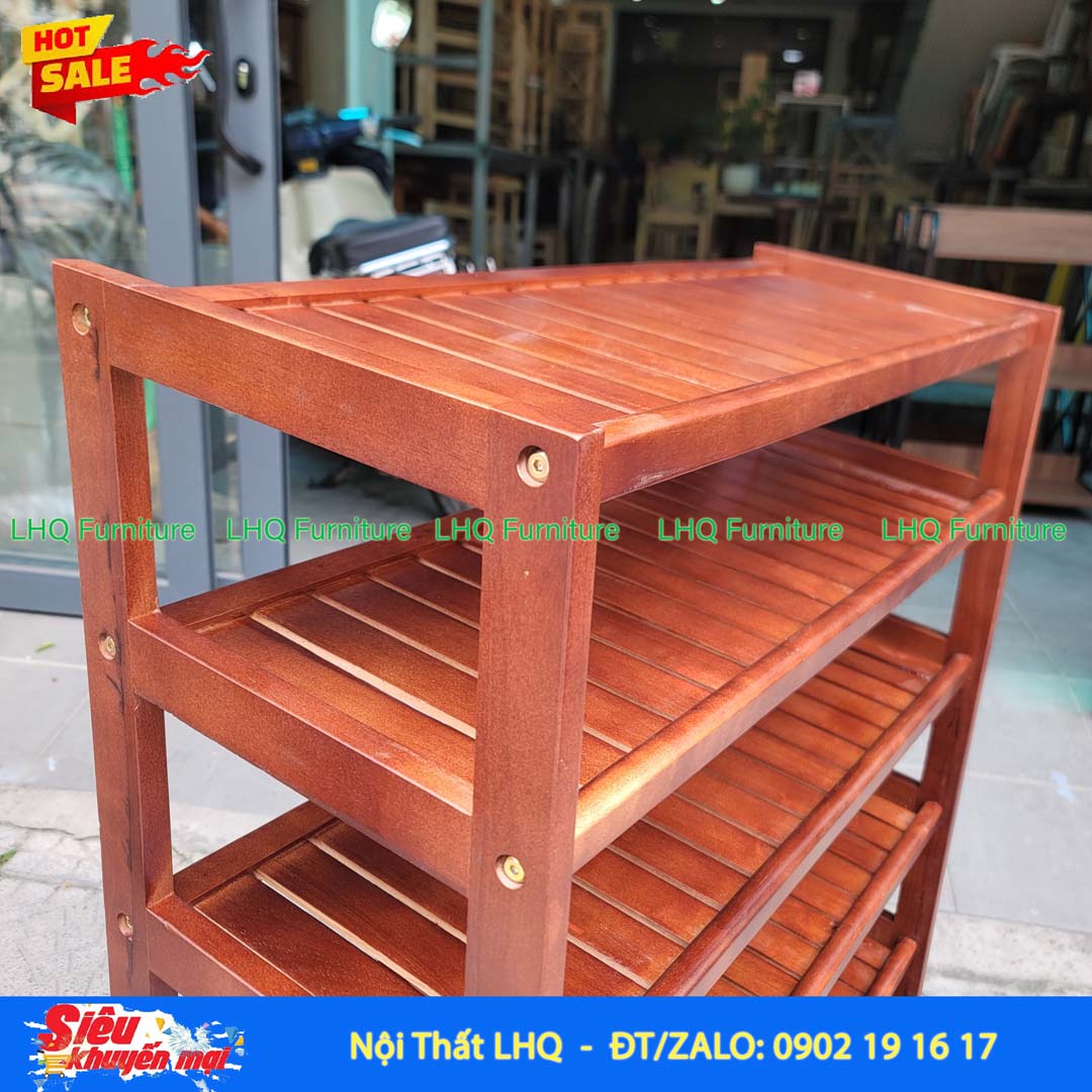 Kệ Để Giày Dép Gỗ 6 Tầng Rộng 62cm | Nội Thất LHQ