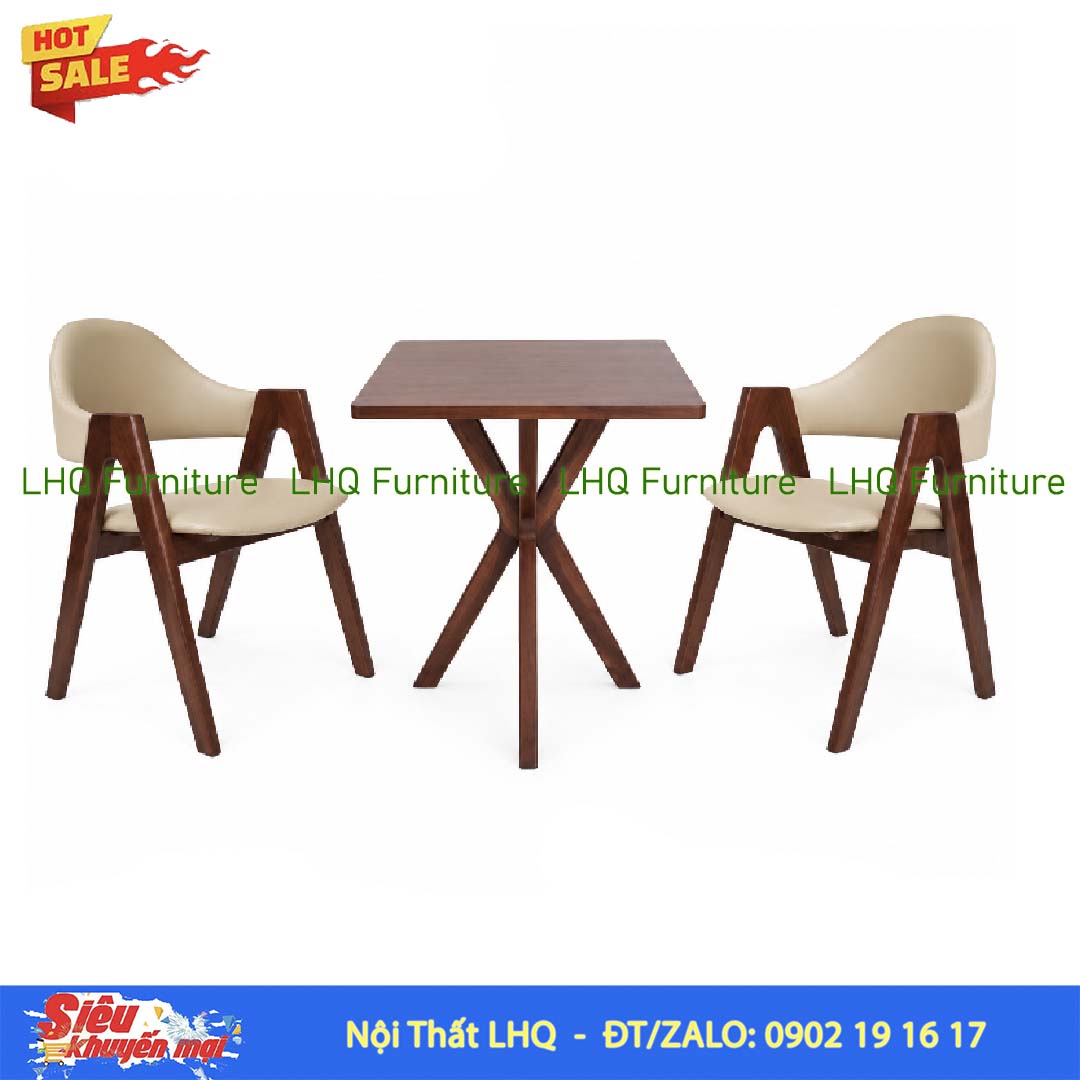 Bộ Bàn 2 Ghế Chữ A – Bàn Chụm 60cm Cao 73cm