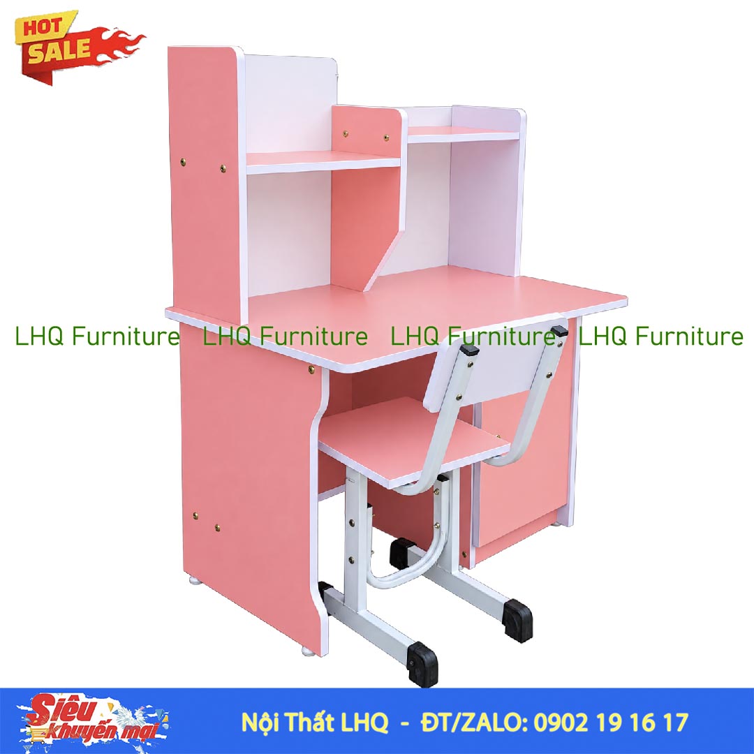 Bộ bàn học sinh nhí – Gỗ MDF, thiết kế tháo lắp tiện lợi