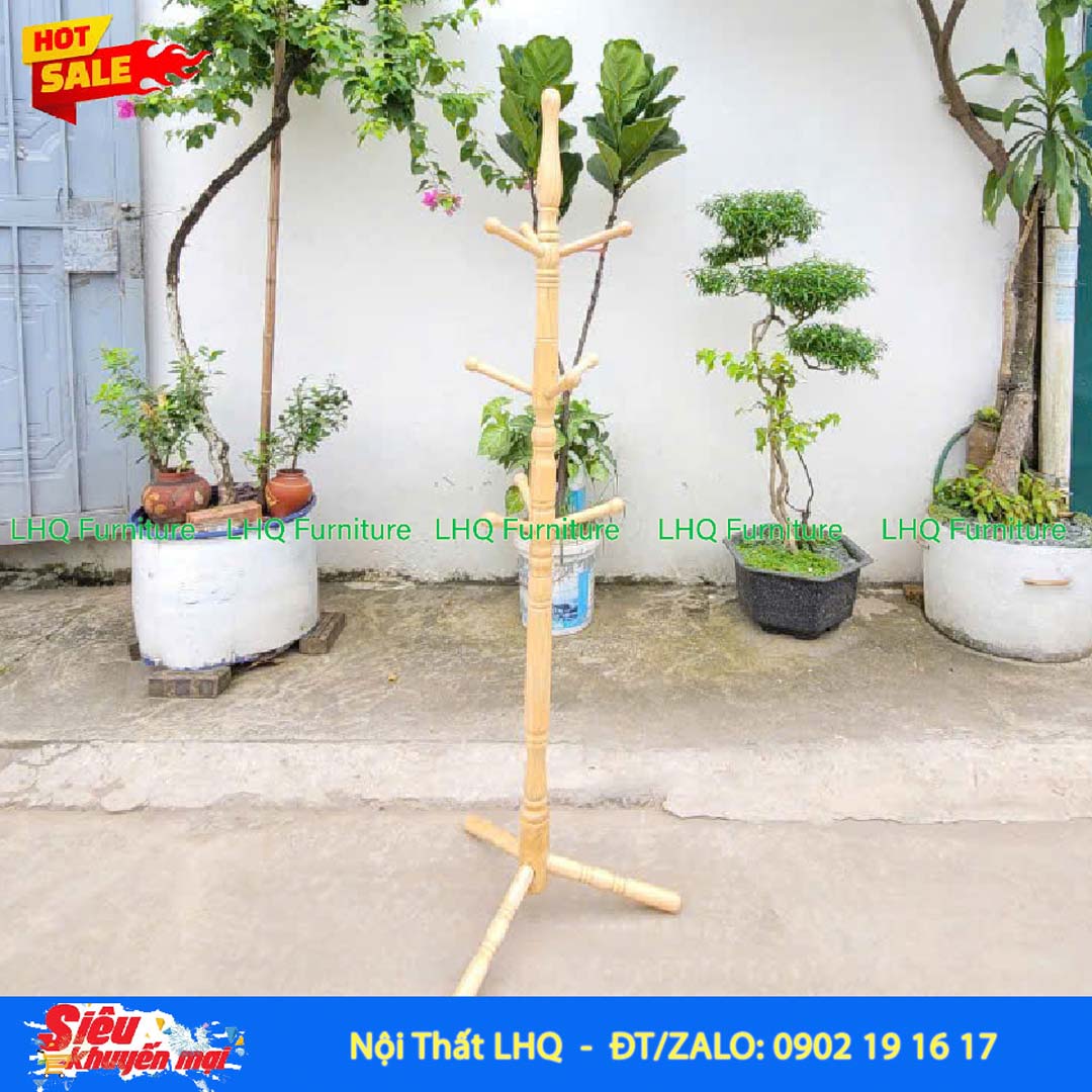 Cây Treo Quần Áo Số 3 Gỗ Cao Su | Nội Thất LHQ