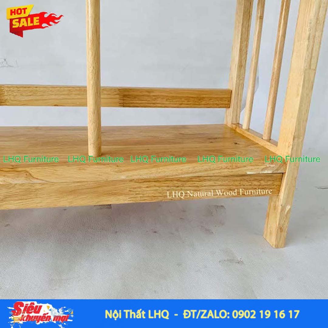 Kệ Sách Gỗ 3 Tầng Rộng 1m2 – Kệ Gỗ Cao Su Tự Nhiên Cao Cấp, Không Gian Lưu Trữ Rộng Rãi