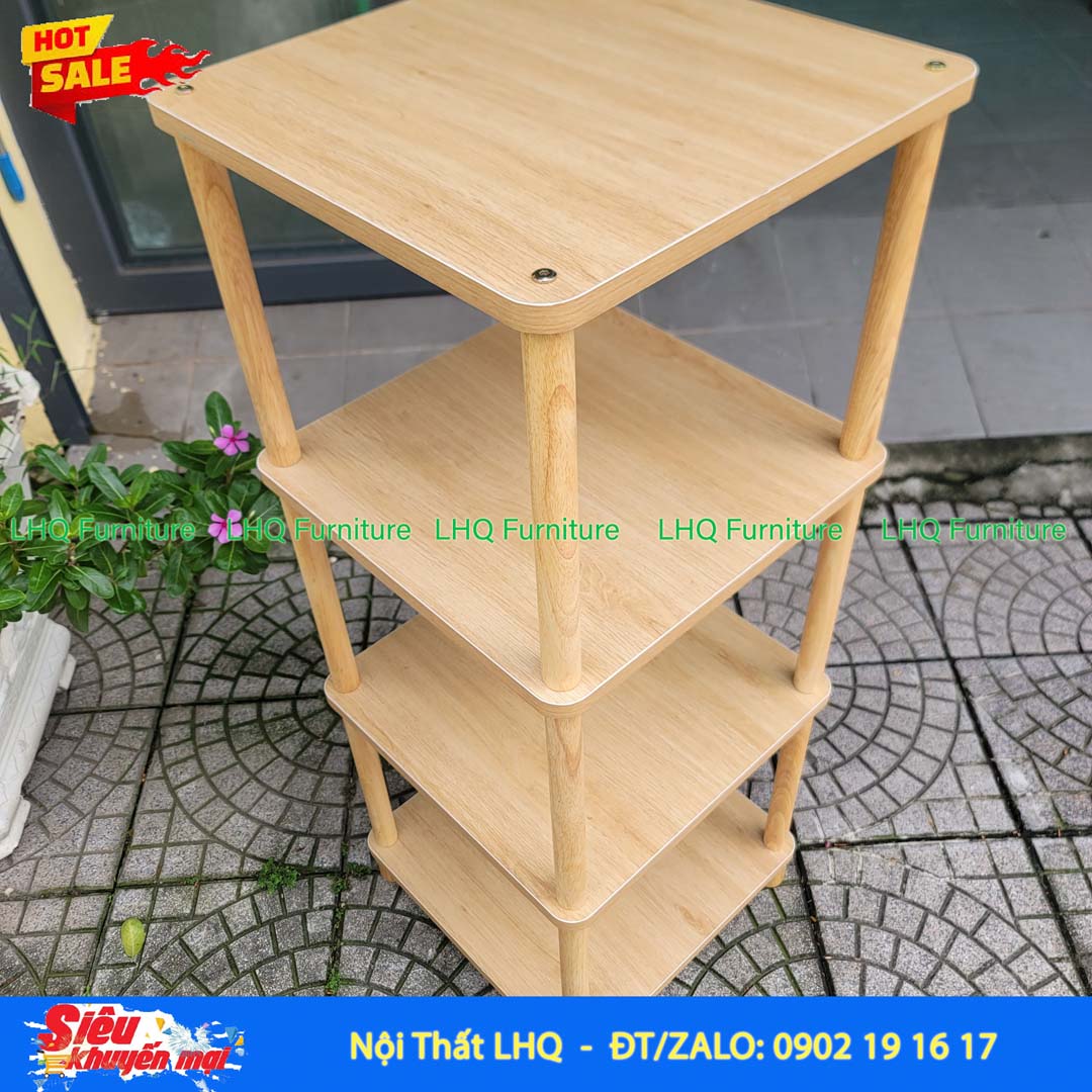 Kệ trang trí vuông 4 tầng 40x40cm – Tận dụng chiều cao, mở rộng không gian lưu trữ