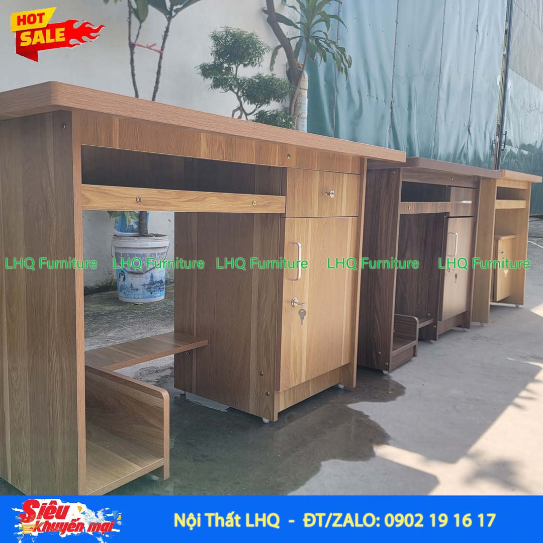 Bàn vi tính rộng 1m gỗ MDF – Thiết kế tháo ráp tiện lợi