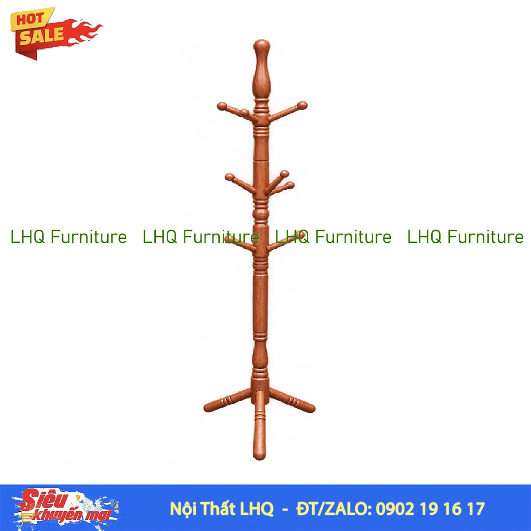 Cây Treo Quần Áo Số 3 Gỗ Cao Su | Nội Thất LHQ