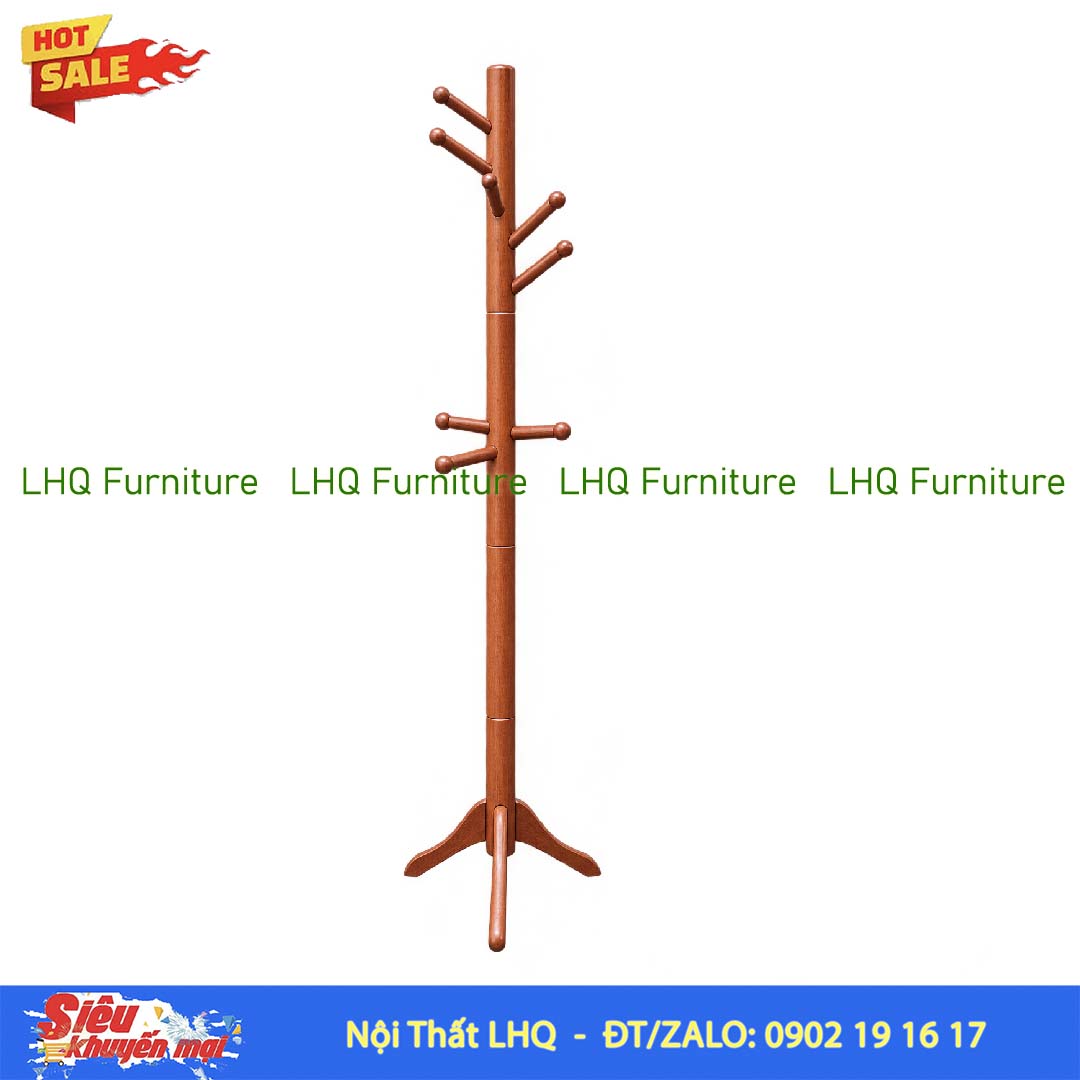 Cây Treo Quần Áo Số 5 Gỗ Cao Su | LHQ Furniture