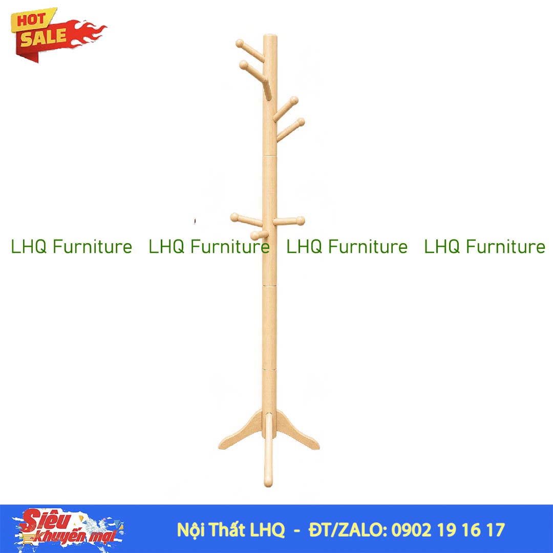 Cây Treo Quần Áo Số 5 Gỗ Cao Su | LHQ Furniture