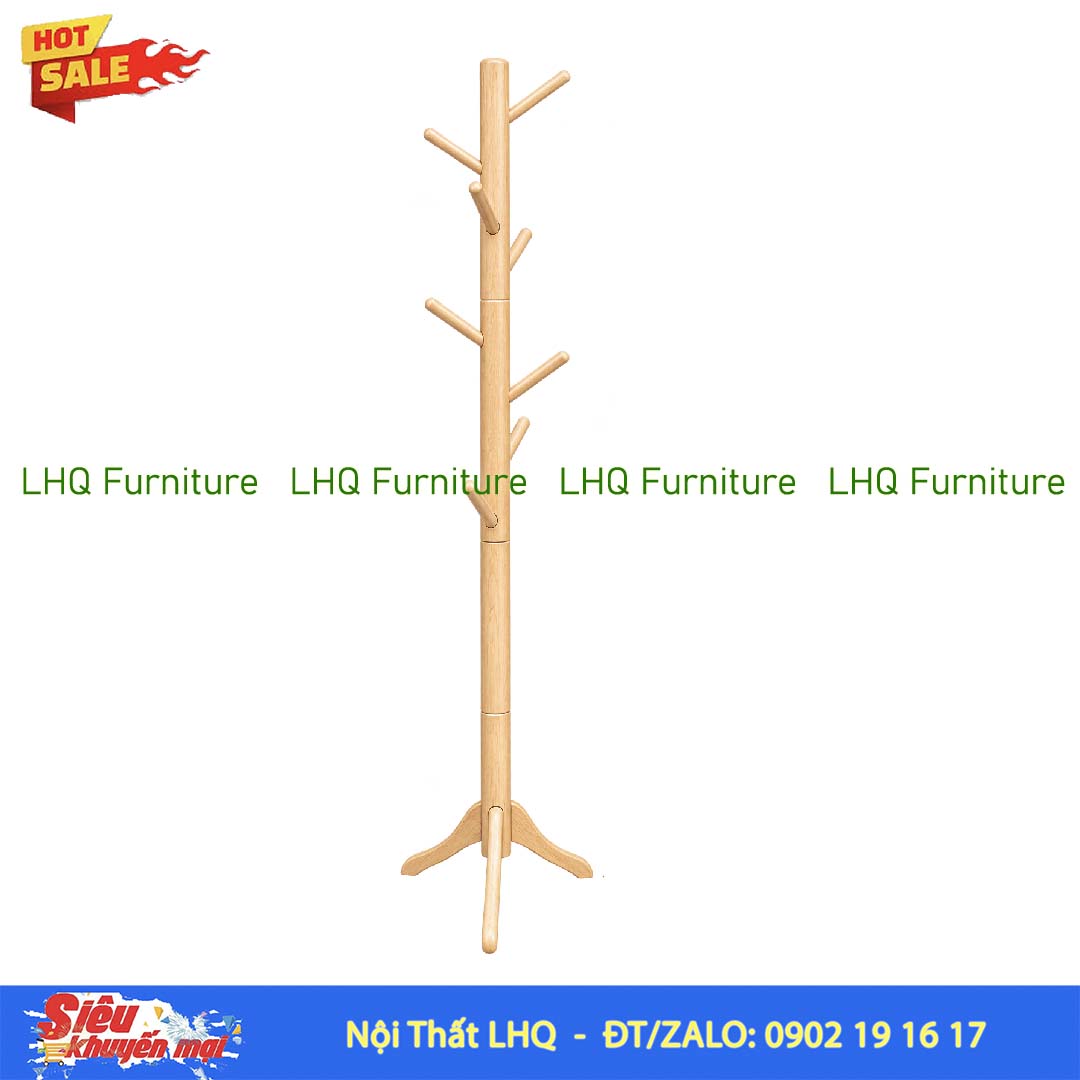 Cây Treo Quần Áo Số 4 Gỗ Cao Su | Nội Thất LHQ