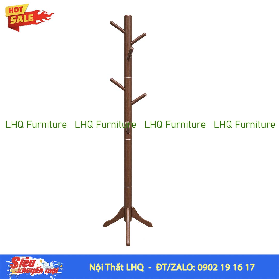 Cây Treo Quần Áo Số 4 Gỗ Cao Su | Nội Thất LHQ