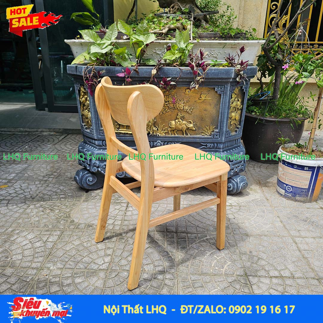 Ghế Cafe, Ghế Bàn Ăn Mango Mặt Gỗ – Gỗ cao su tự nhiên