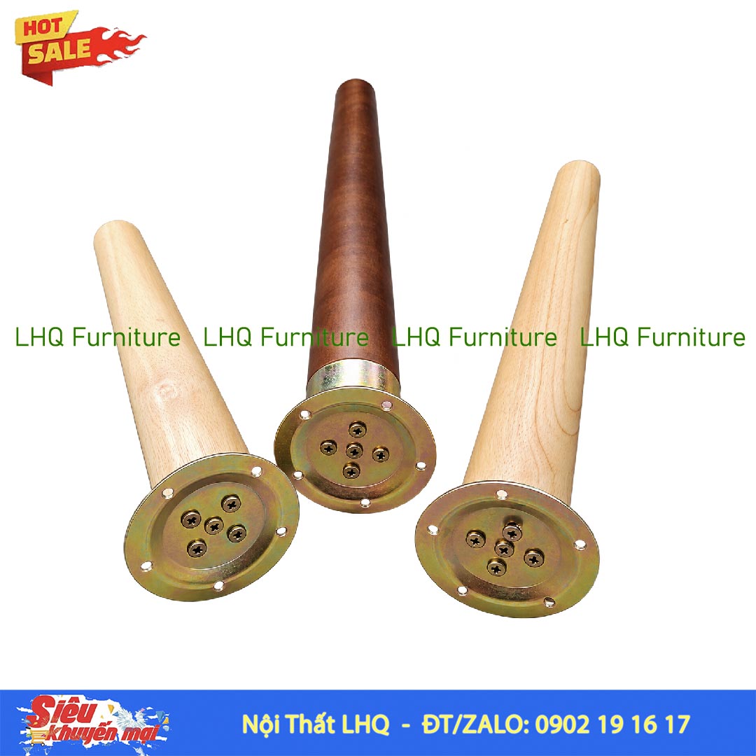 Chân Bàn Decor DIY Gỗ Cao Su – 5 Chiều Cao Linh Hoạt