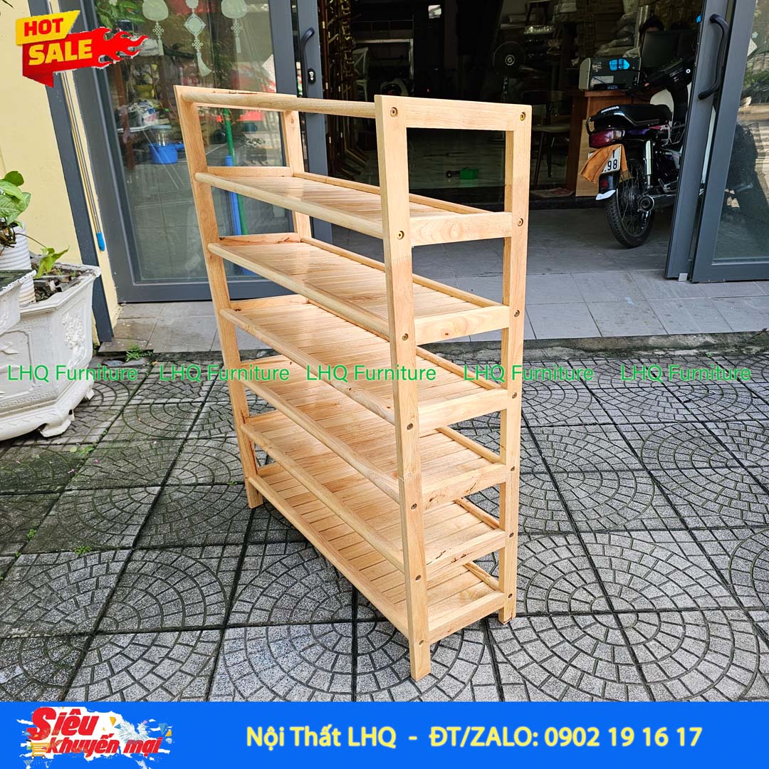 Kệ Để Giày Dép Gỗ 7 Tầng Rộng 62cm | Nội Thất LHQ