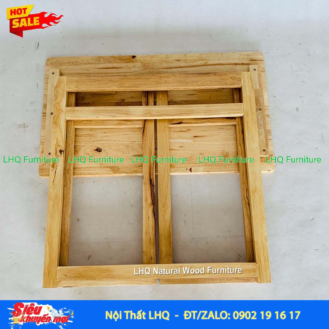 Bàn Học Sinh Gấp Gỗ Cao Su | Gấp Gọn Tiện Lợi, Bền Đẹp