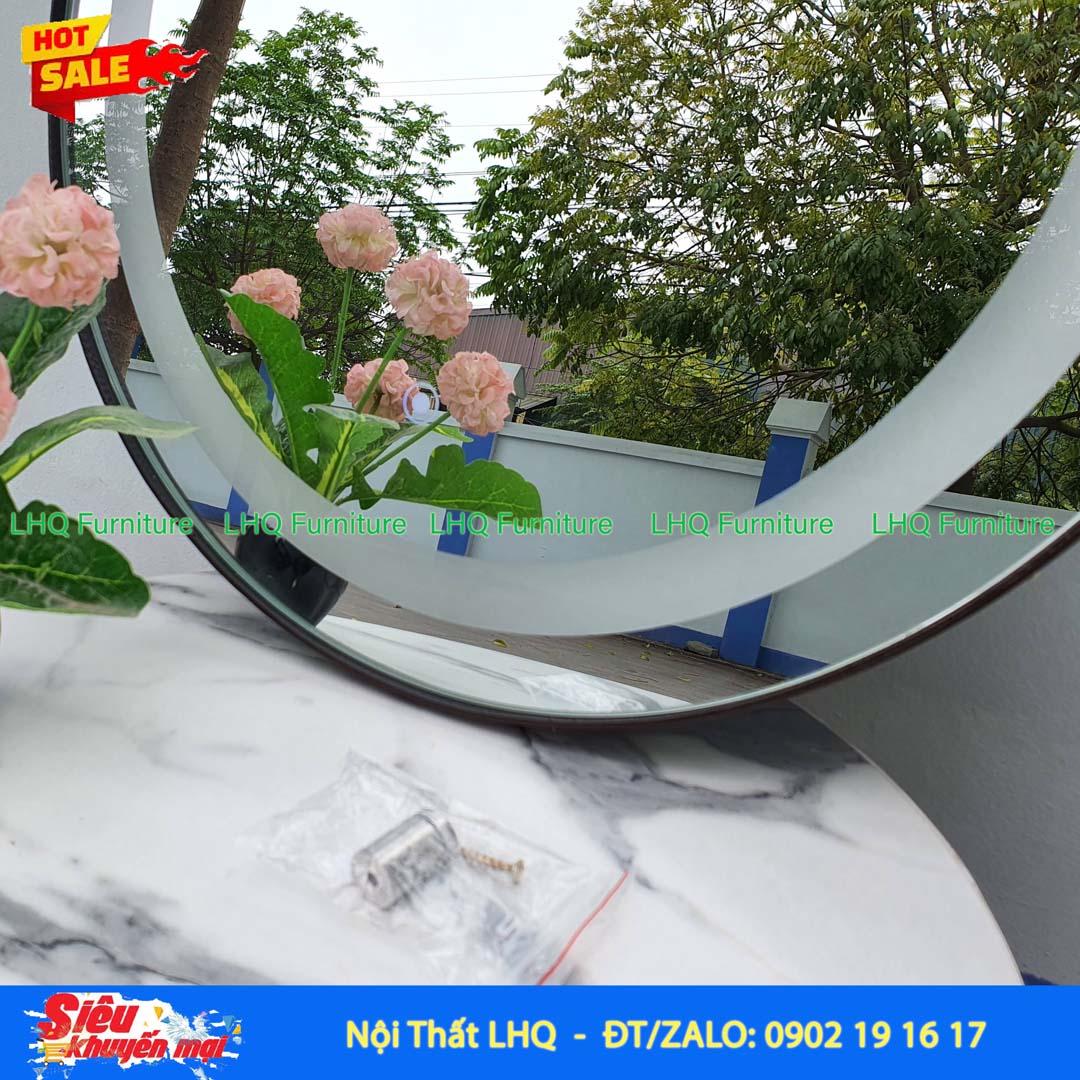 Gương Treo Cảm Ứng D40 cm, Cường độ sáng tùy chỉnh