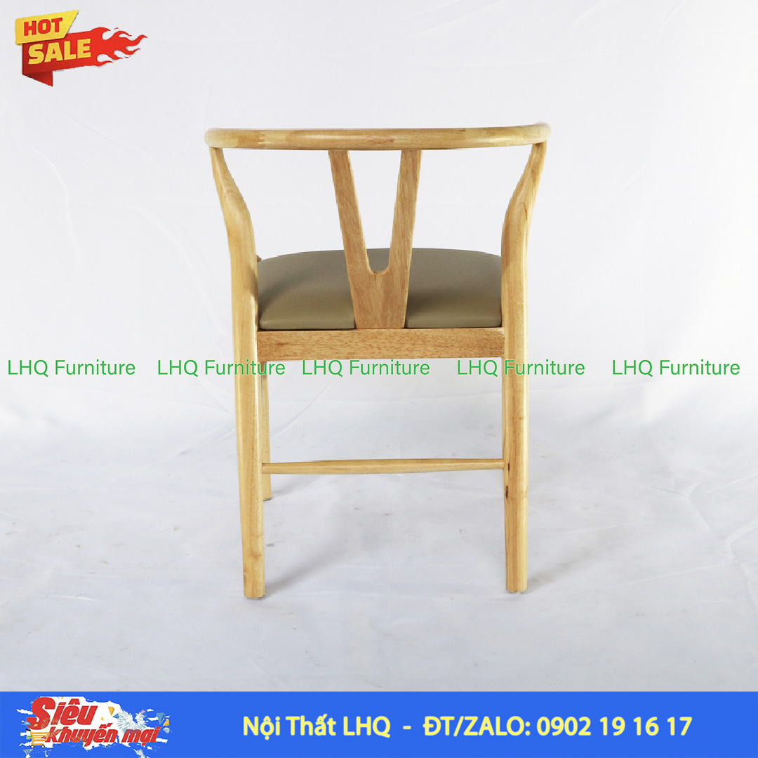 Bộ bàn ghế ăn Wishbone 4 ghế gỗ cao su tự nhiên