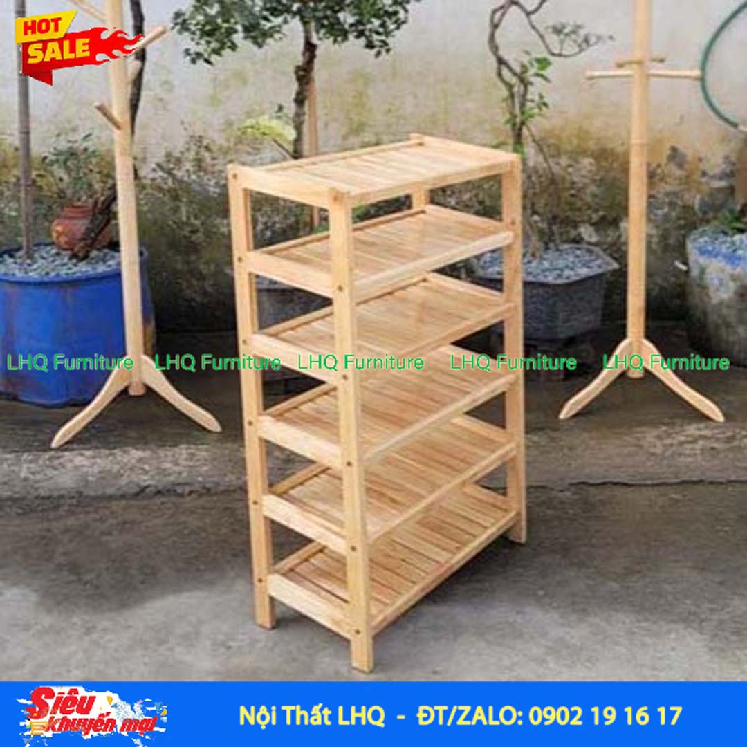Kệ Để Giày Dép Gỗ 6 Tầng Rộng 62cm | Nội Thất LHQ