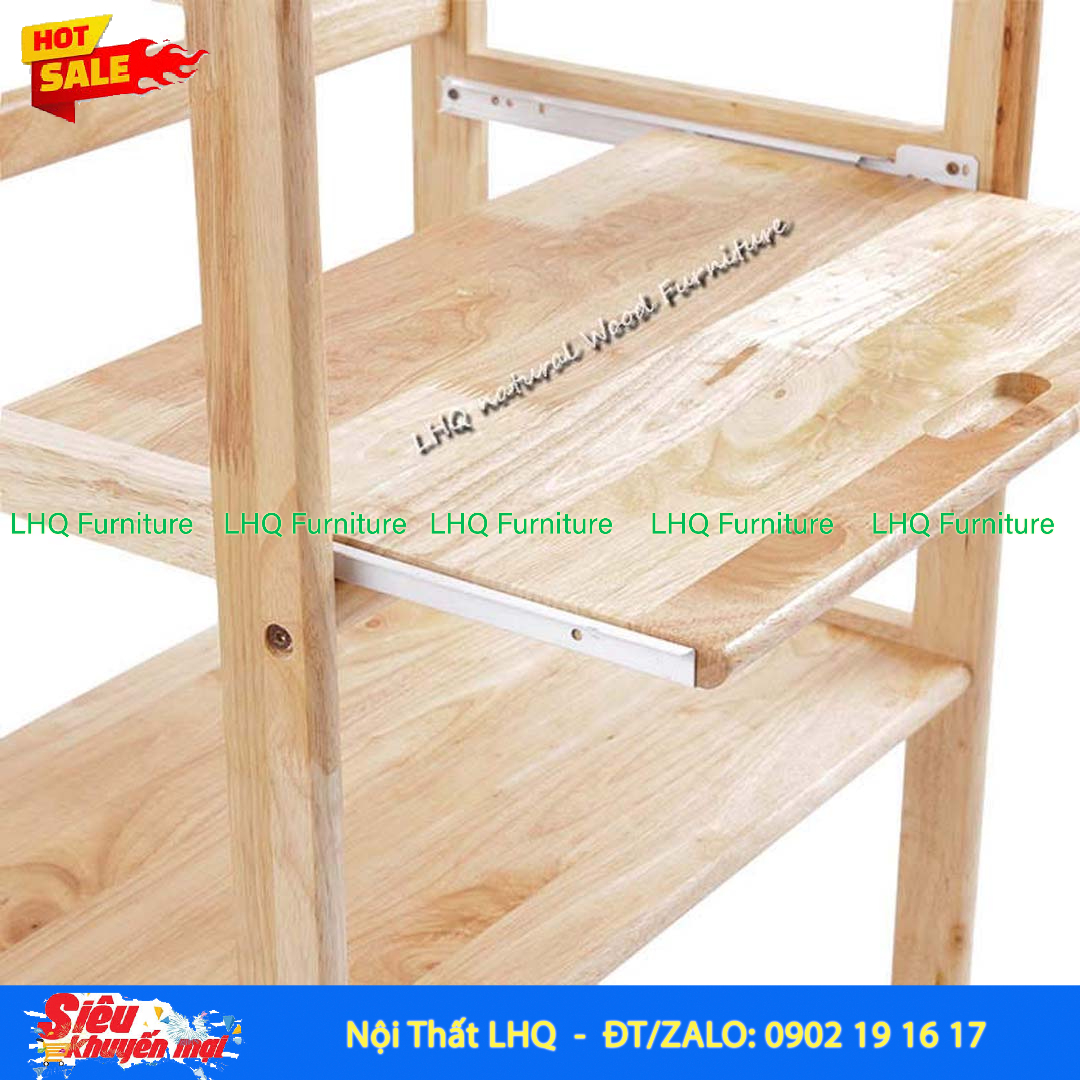 Kệ Để Lò Vi Sóng KVS-4T Gỗ Cao Su Tự Nhiên | Nội Thất LHQ
