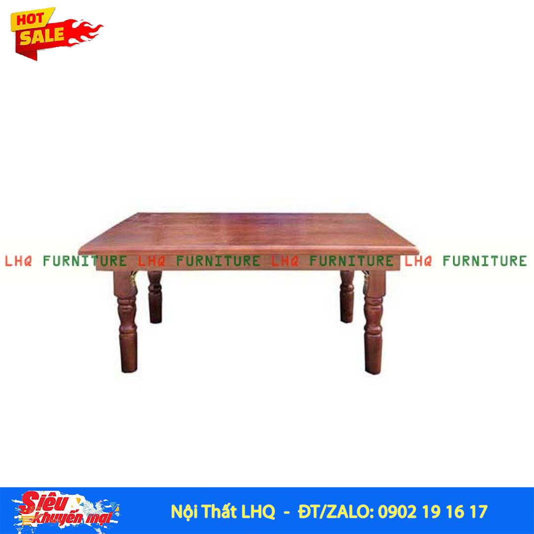 Bàn Trà Nhật Chân Tiện BTCT69 – Gỗ Cao Su Tự Nhiên