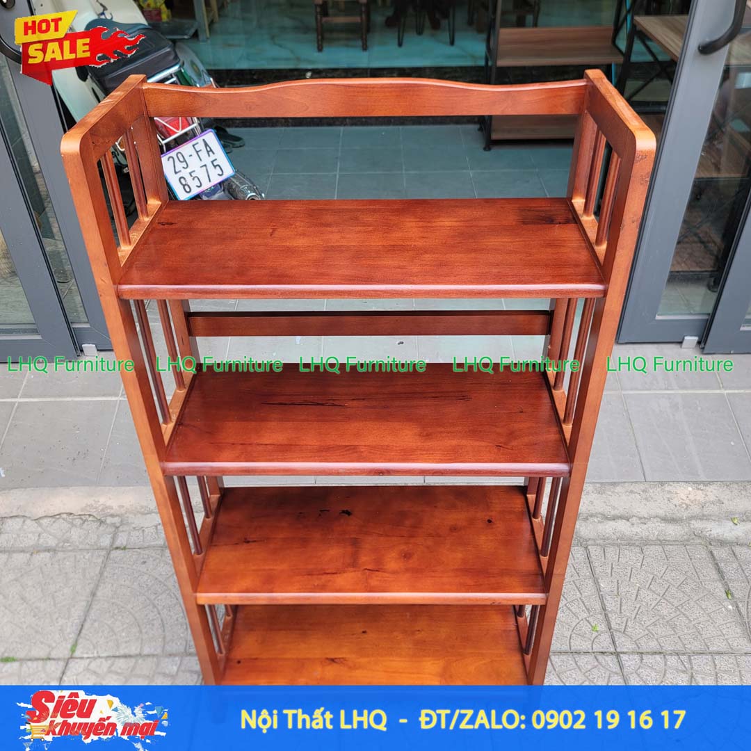 Kệ Sách Gỗ 4 Tầng Rộng 50cm – Thiết Kế Chắc Chắn, Tiện Nghi Cho Mọi Không Gian