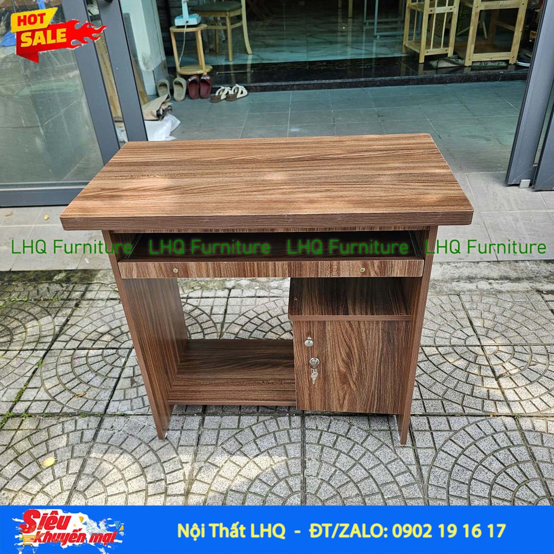 Bàn vi tính rộng 80 – Gỗ MDF, thiết kế tháo ráp tiện lợi