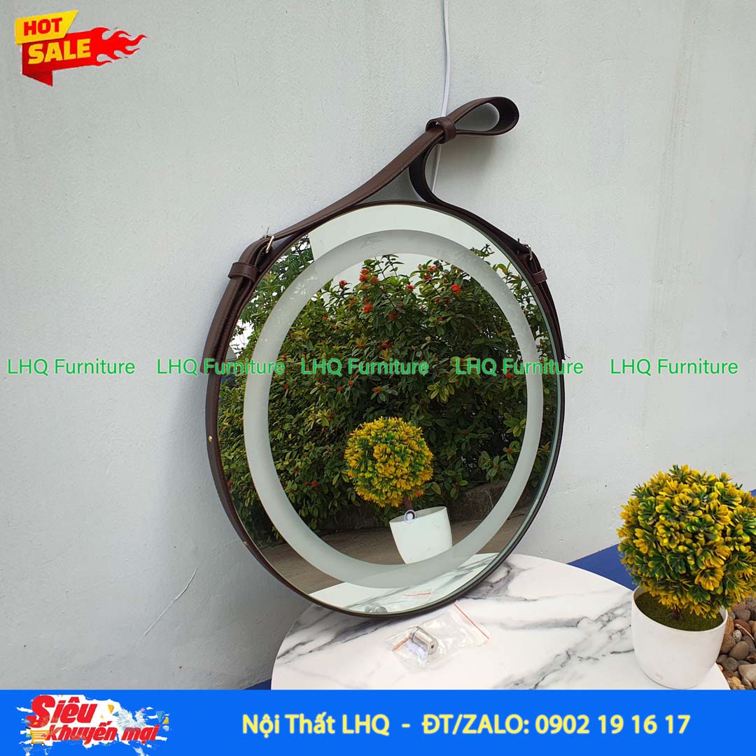 Gương Treo Cảm Ứng D40 cm, Cường độ sáng tùy chỉnh
