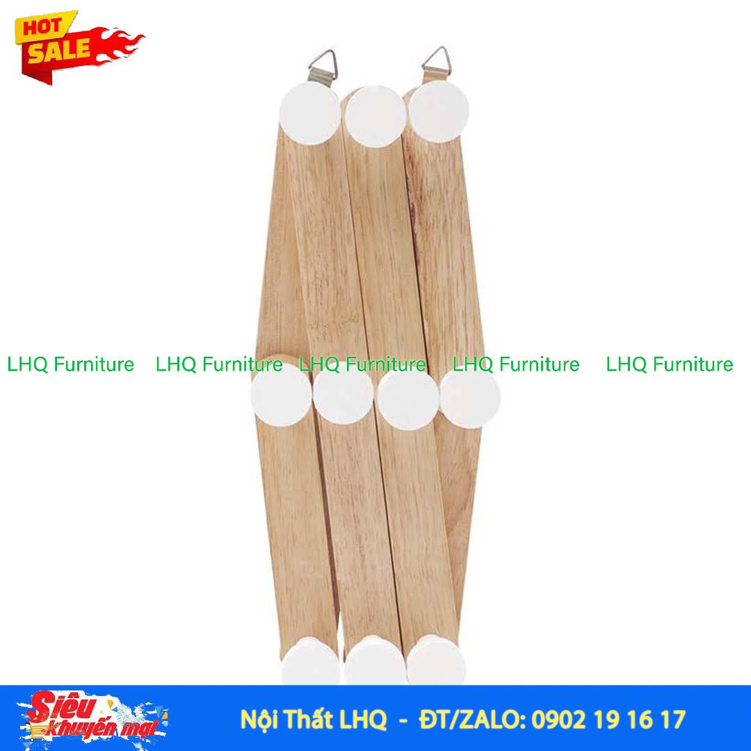 Móc Treo Quần Áo Gỗ 10 Nút Treo Hình Quả Trám Treo Tường Đẹp