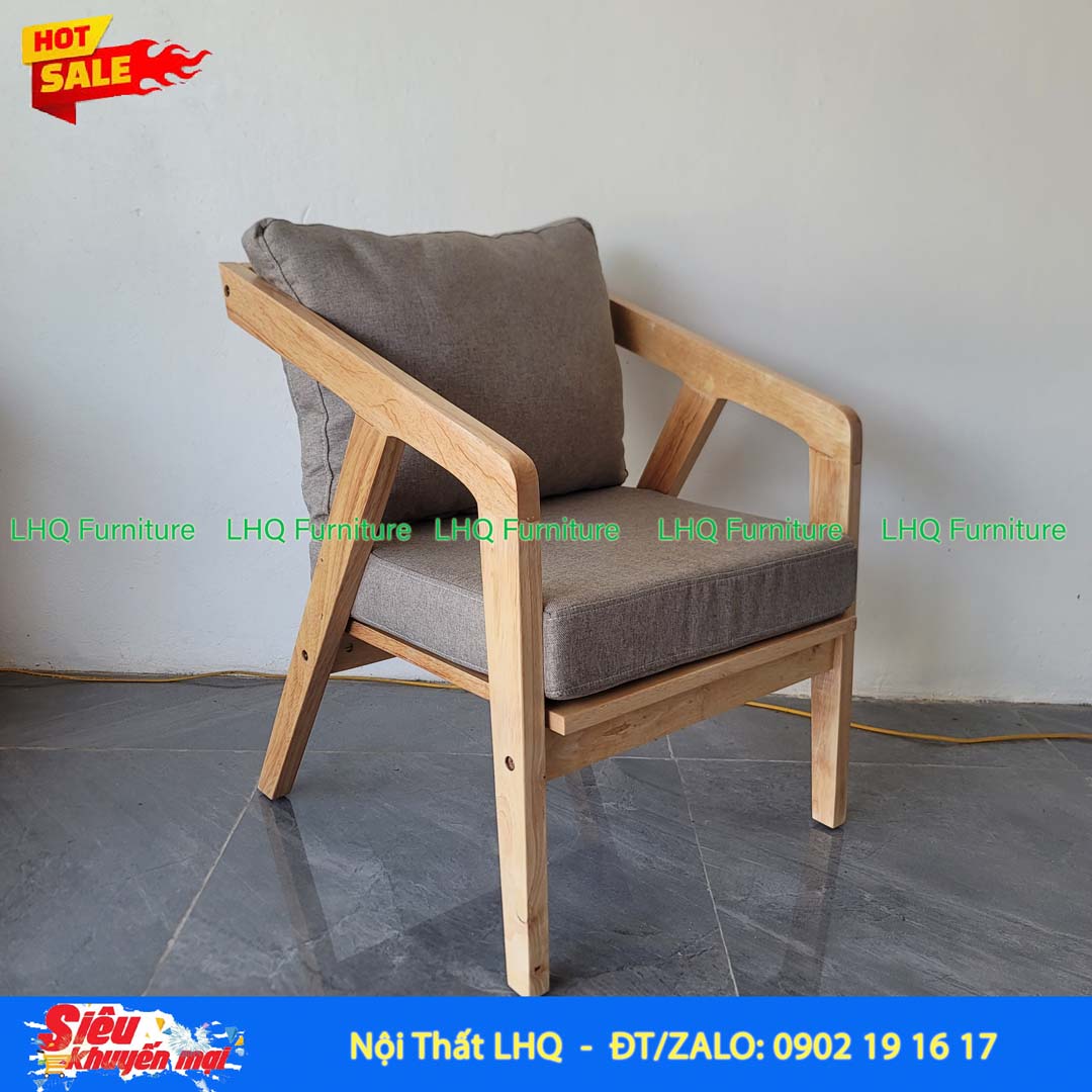 Ghế Sofa Đơn Nakata Gỗ Cao Su – Thiết Kế Hiện Đại, Tháo Ráp Tiện Lợi