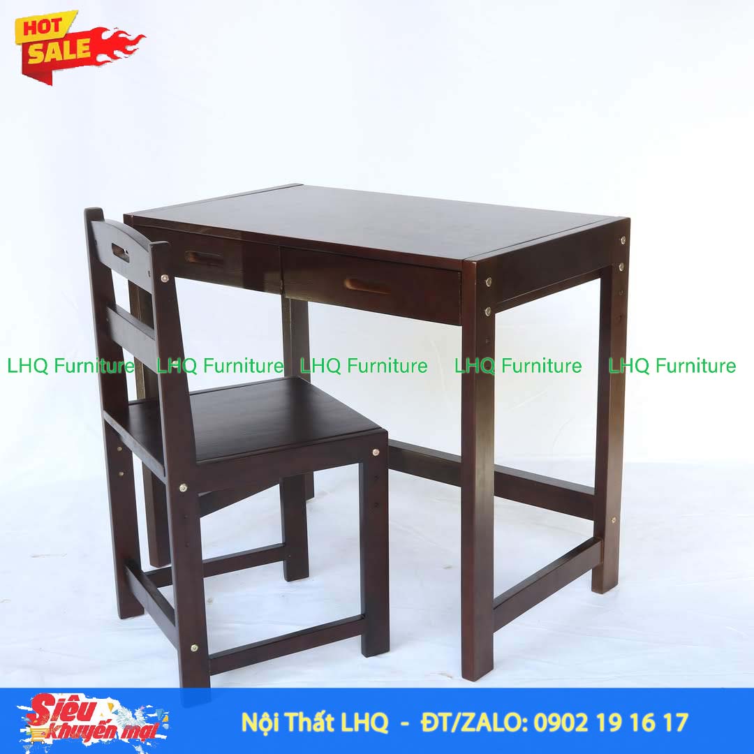 Bộ Bàn Ghế Học Sinh Gỗ Cao Su Tự Nhiên | Bền Đẹp, Chắc Chắn