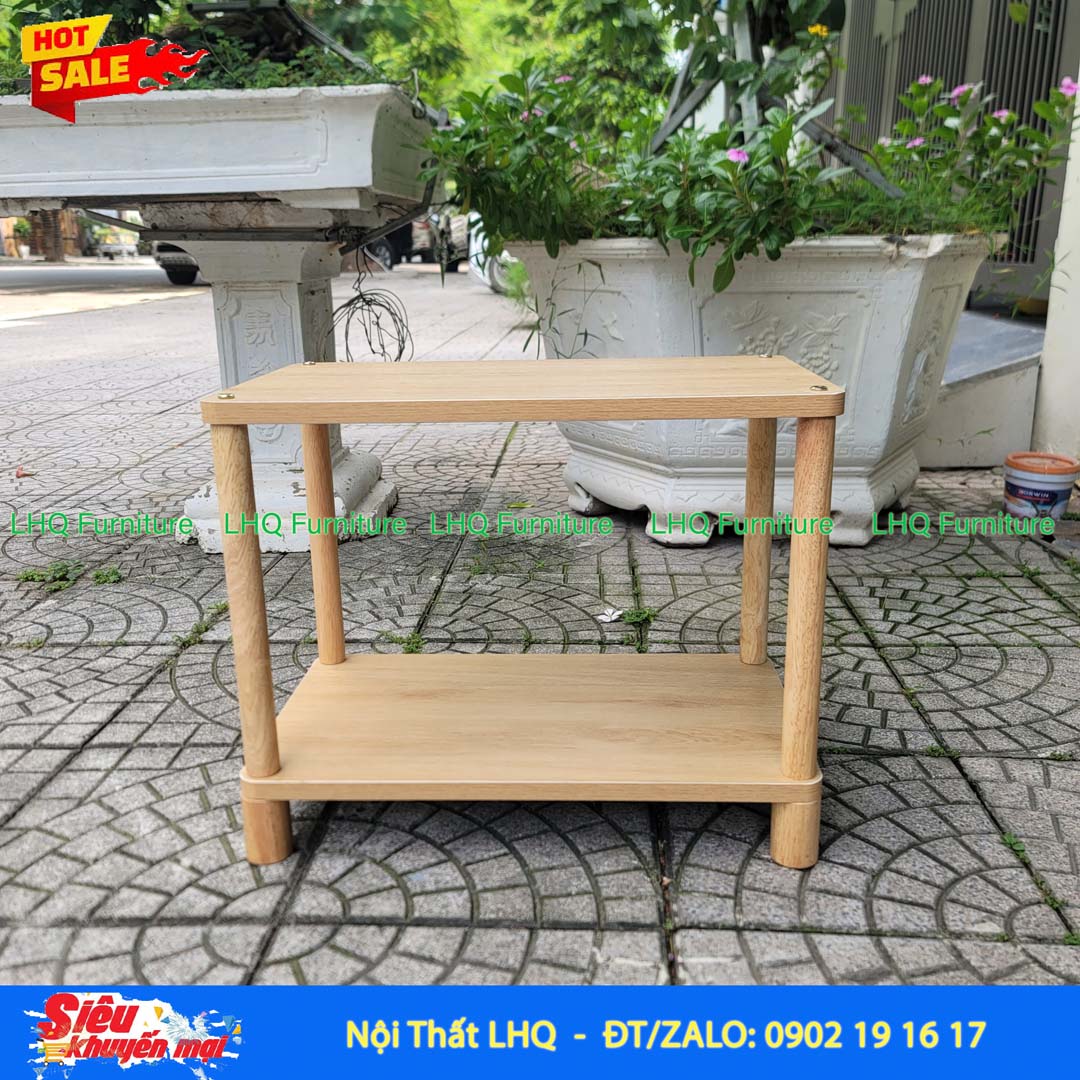 Kệ trang trí 2 tầng siêu rộng 70cm – Mặt MDF Melamin