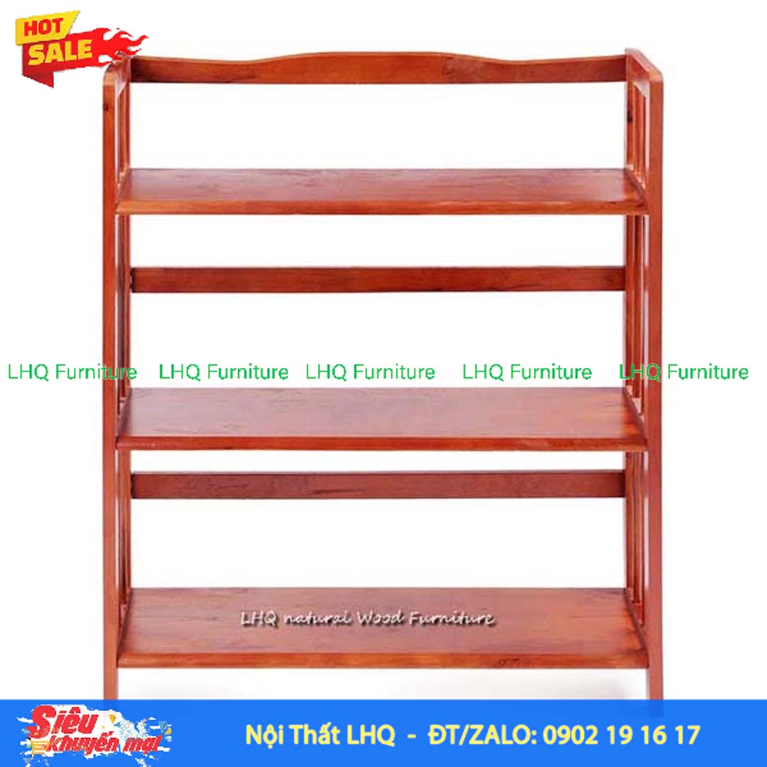 Kệ Sách 3 Tầng Gỗ Cao Su – Giải Pháp Lưu Trữ Gọn Gàng, Bền Đẹp Cho Mọi Không Gian