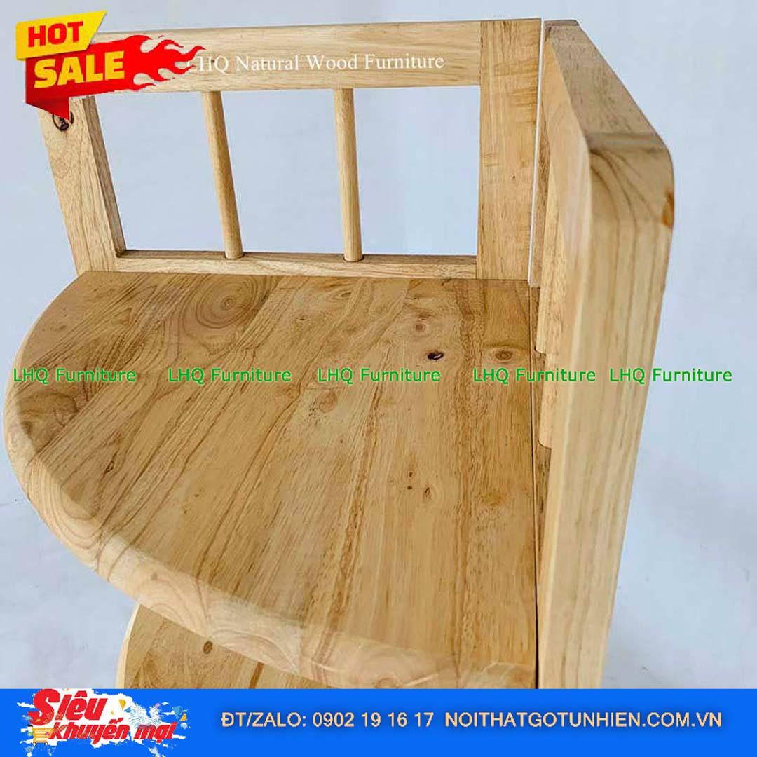 Kệ Góc 3 Tầng Gỗ Cao Su Tự Nhiên Trang Trí Đẹp | Nội Thất LHQ