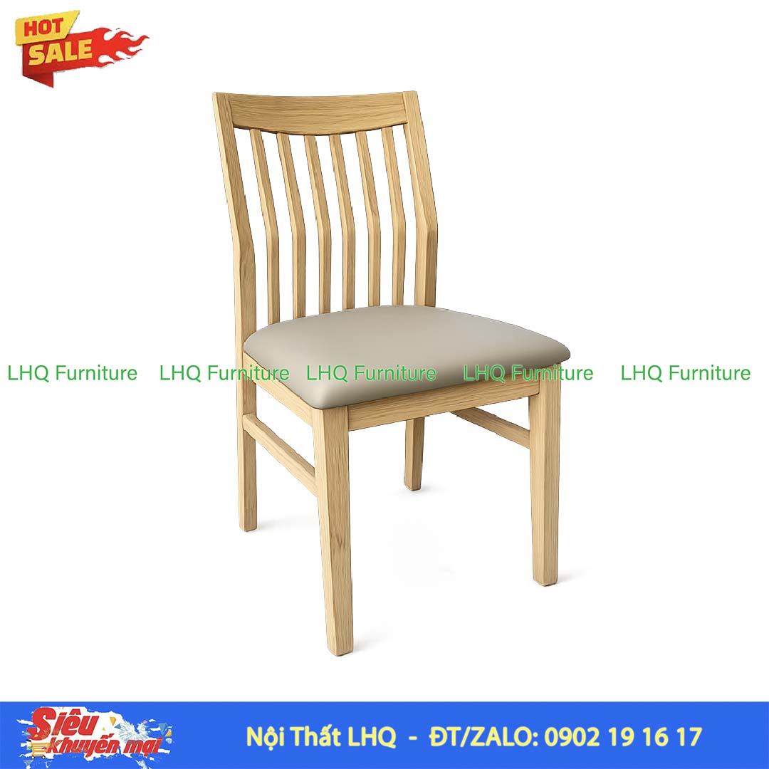 Bộ Bàn Ghế Ăn Bingo 4 Ghế Gỗ Cao Su Tự Nhiên