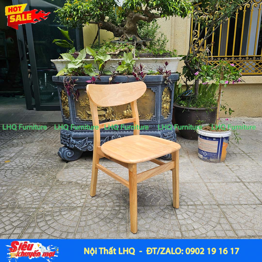 Ghế Cafe, Ghế Bàn Ăn Mango Mặt Gỗ – Gỗ cao su tự nhiên