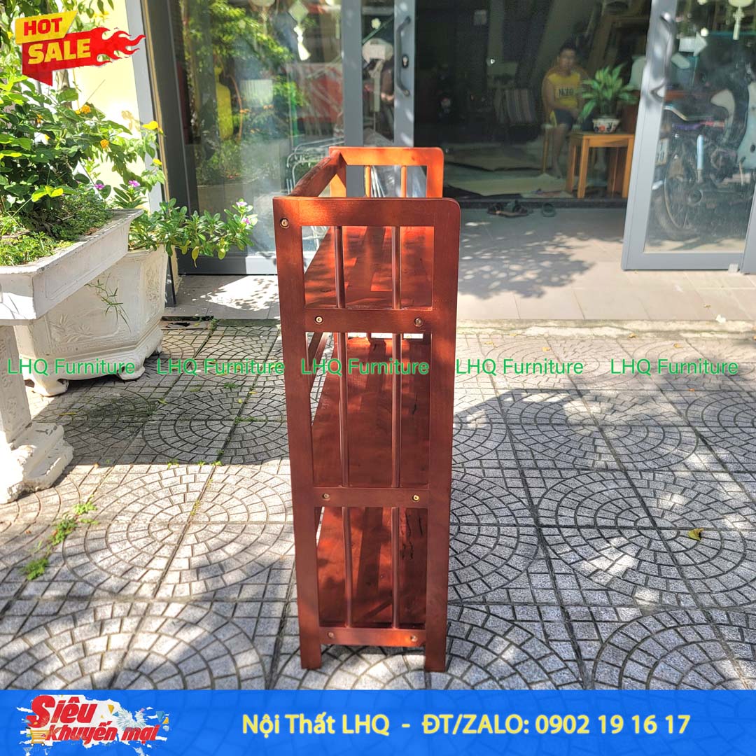 Kệ Sách Gỗ 3 Tầng Rộng 90cm – Mẫu Kệ Gỗ Cao Su Chắc Chắn, Hiện Đại Cho Mọi Không Gian
