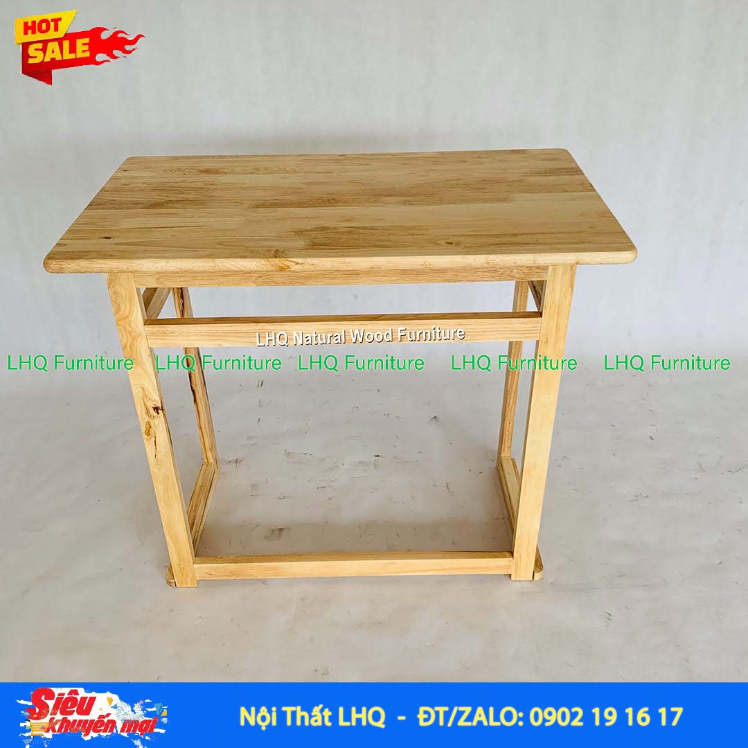 Bàn Học Sinh Gấp Gỗ Cao Su | Gấp Gọn Tiện Lợi, Bền Đẹp