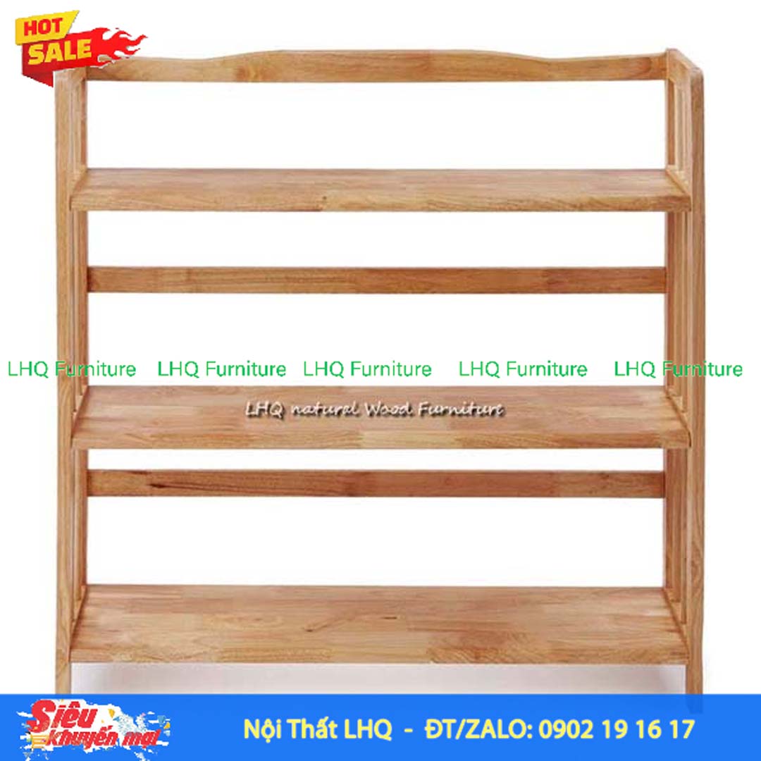 Kệ Sách Gỗ 3 Tầng Rộng 90cm – Mẫu Kệ Gỗ Cao Su Chắc Chắn, Hiện Đại Cho Mọi Không Gian